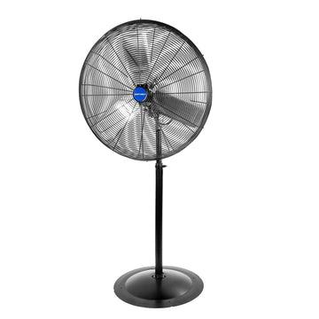 24 Inch High Velocity Oscillating Pedestal Fan,9500 CFM Airflow Heavy Duty Industrial Standing Fan, 2 Speeds, 1/2 HP