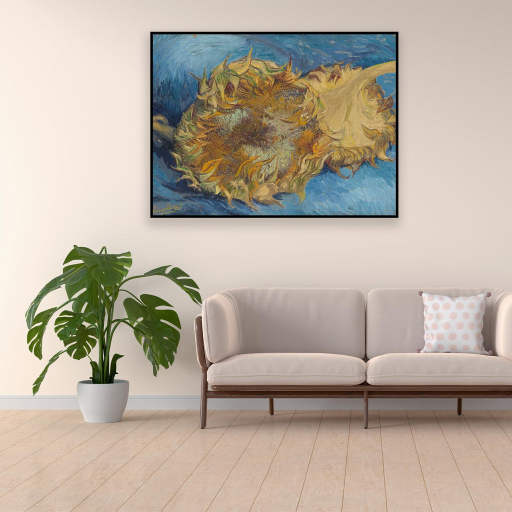 Vincent Van Gogh Canvas Wall Art - Two Cut Sunflowers Poster - Flower Decoration Poster - Classic Impressionist