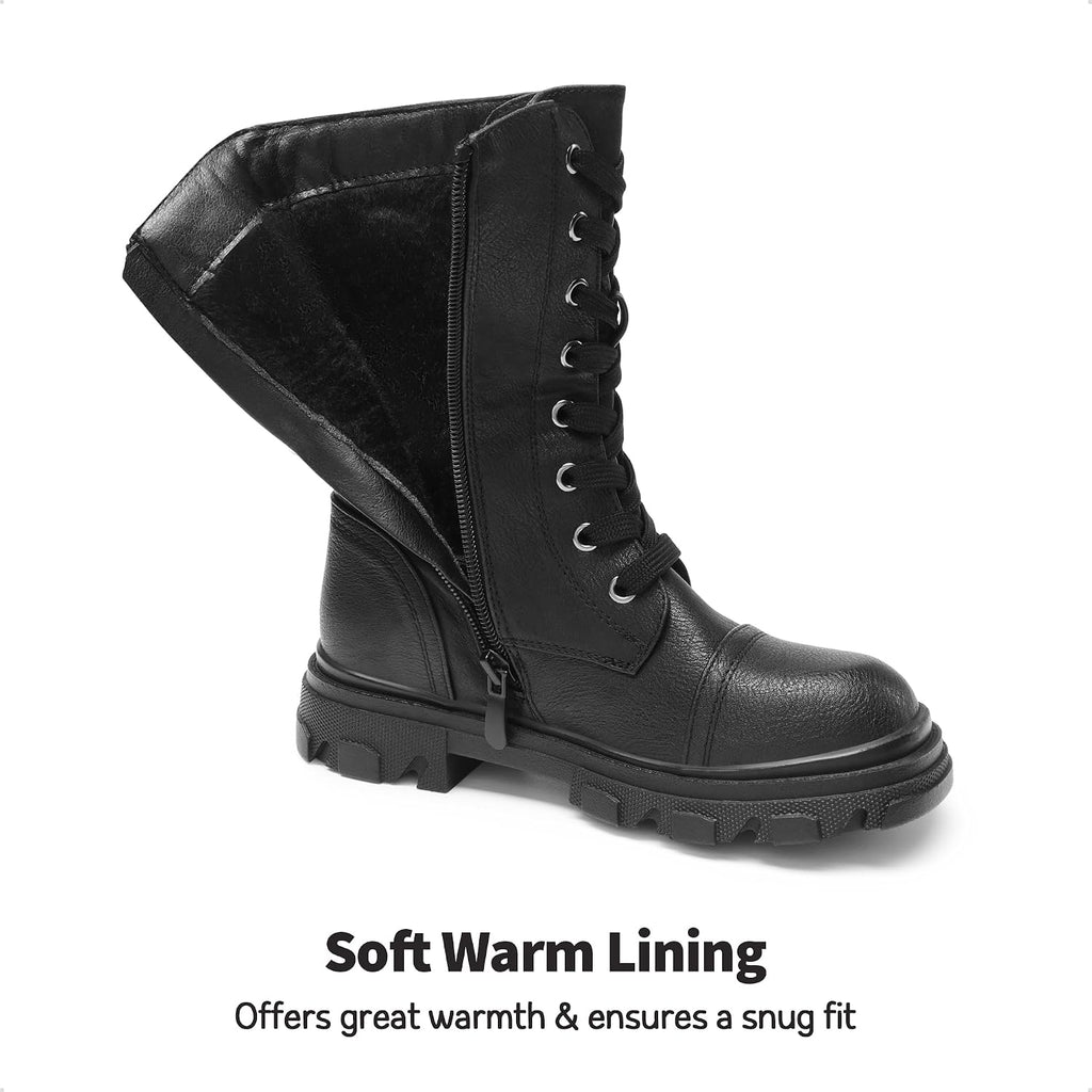 Girls Combat Ankle Boots