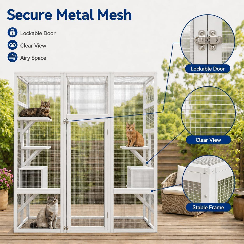 Large Walk-in Outdoor Catio for Cats-70