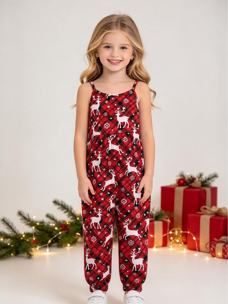 Baby Girls Christmas Romper Clothes Red Xmas Holiday Jumpsuit