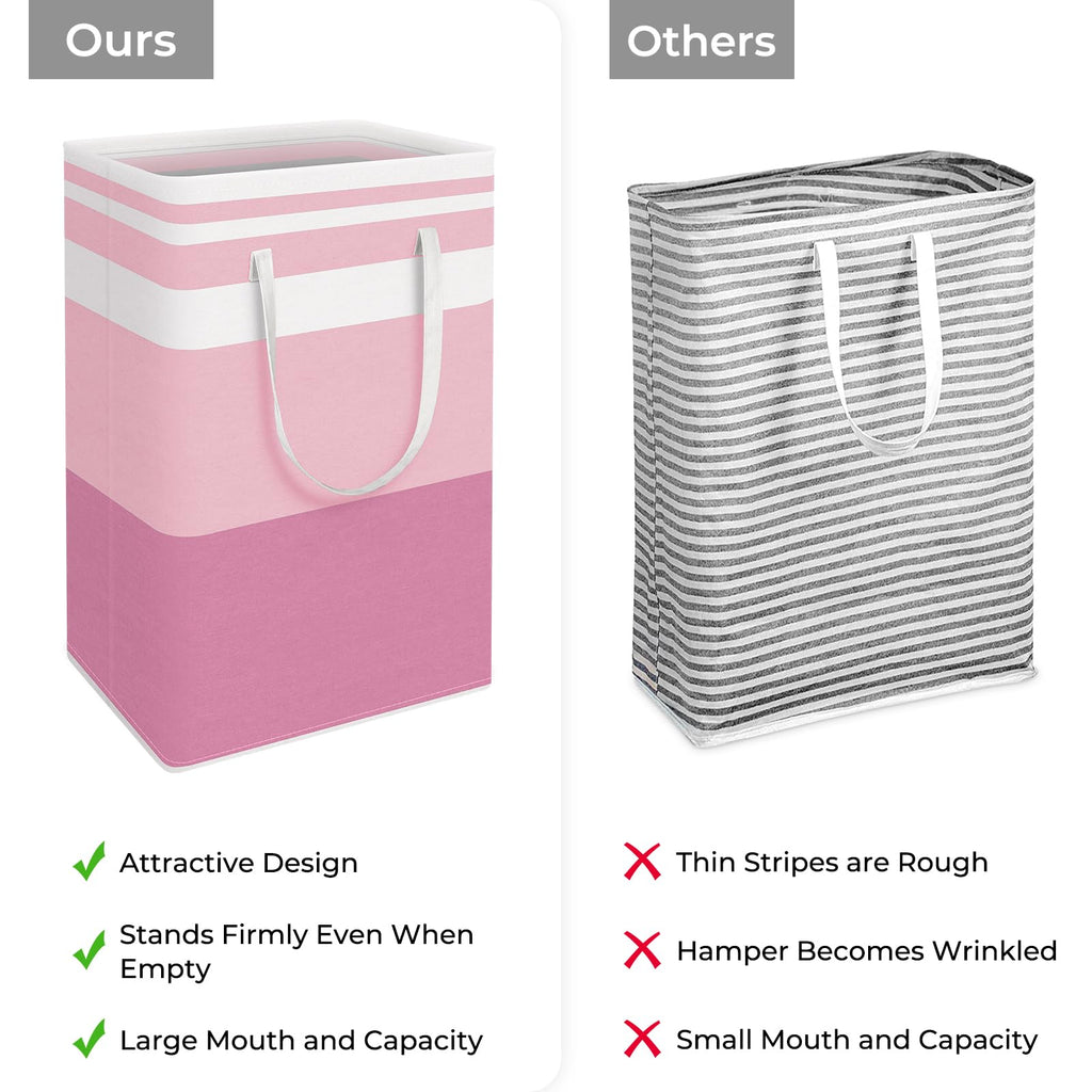 2 Pack Large Laundry Baskets, Laundry Hampers Bags (Pink 88Lx2)