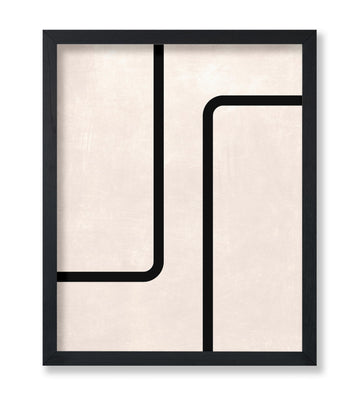 Abstract Line Poster - Geometric Print - Black and White Art - Mid Century Modern Design - Minimal Artwork - Line