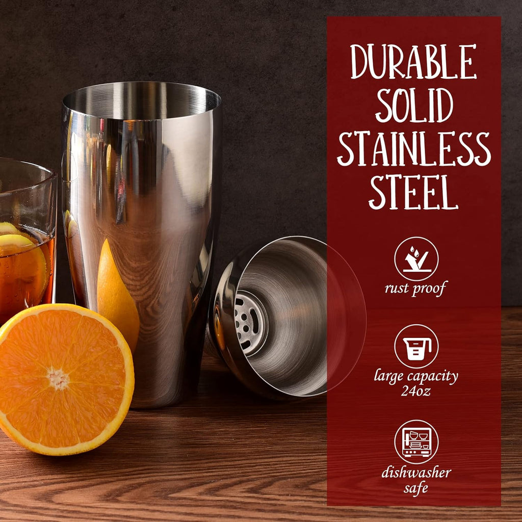 Cocktail Shaker Set Bartender Kit : 12-Piece Bar Tool Set with Bamboo Stand | Bars Set with All Practical Bar
