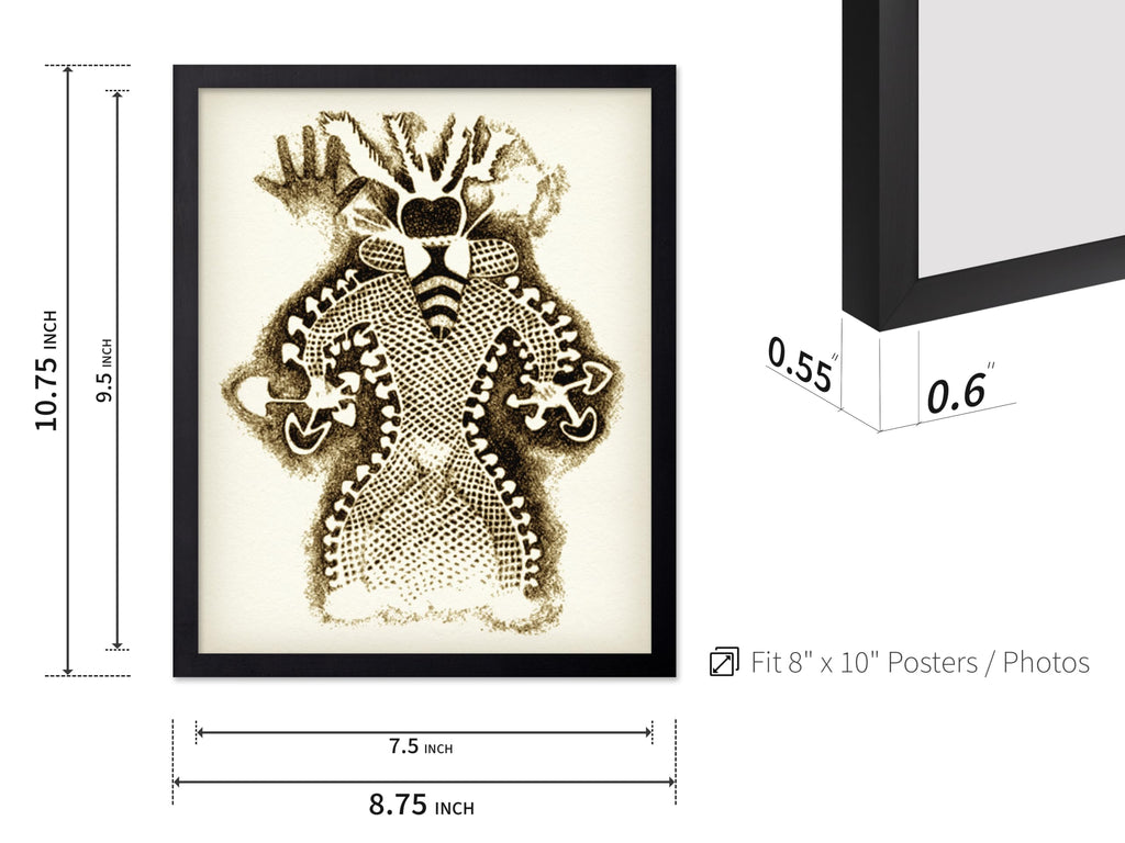 Master Classic Historical Poster - Vintage Spiritual Print - Gift for Artist, Friend - Tassili Mushroom Figure, Bee