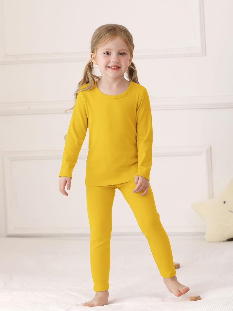 Baby Toddler Boys Girls Cotton Long Sleeve Shirt and Legging Set Kids Ribbed Basic Pant Piece for Daily Life