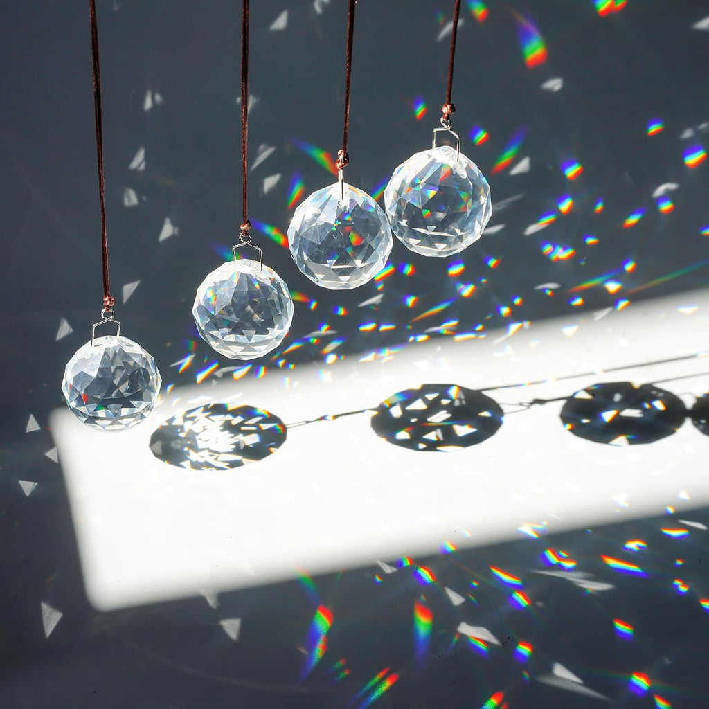 48pcs Clear Crystal Ball Prism 20mm Chandeliers Prism Sun Catcher Hanging - Rainbow Maker