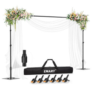 Backdrop Stand, 10x7ft Background Stand with Heavy Duty Flat Base