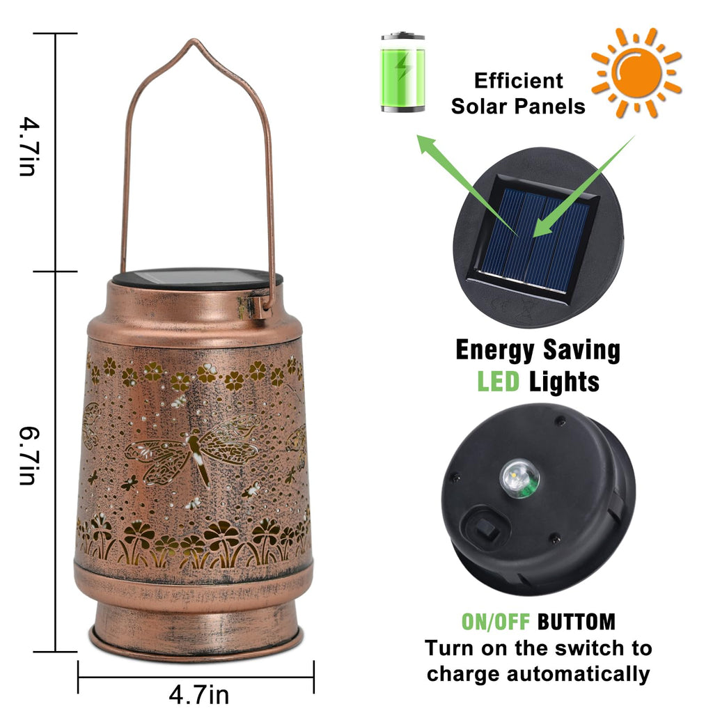 Butterfly Solar Lanterns Outdoor Waterproof, Garden Decor 2 Pack