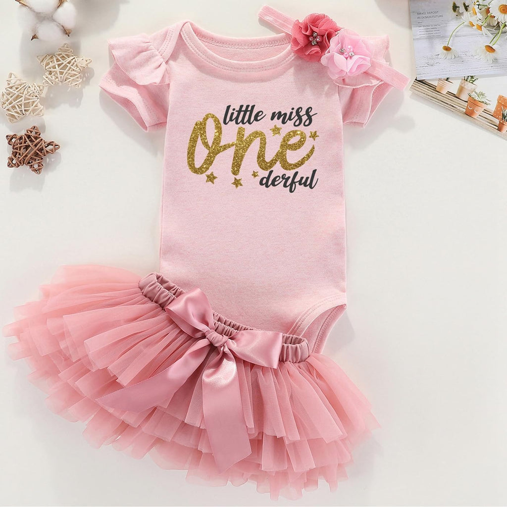 Miss Onederful 1St Birthday Girl Outfit Tutu For Baby Girl First Birthday Outfits