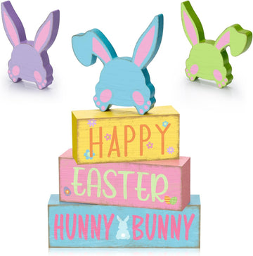 Tiered Tray Decor Set, , Wooden Table Sign, Spring Easter - Set of 4