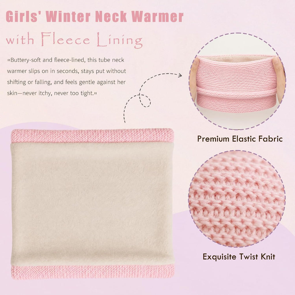 Kids Winter Hat Gloves Scarf Set Warm Earflaps Soft Fleece Lined