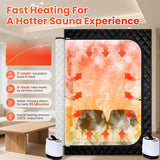2 Person Sauna, Upgraded Portable Sauna for Home, Extra Large Personal Steam Sauna Box with 2 Steamer, 2 Folding Chair