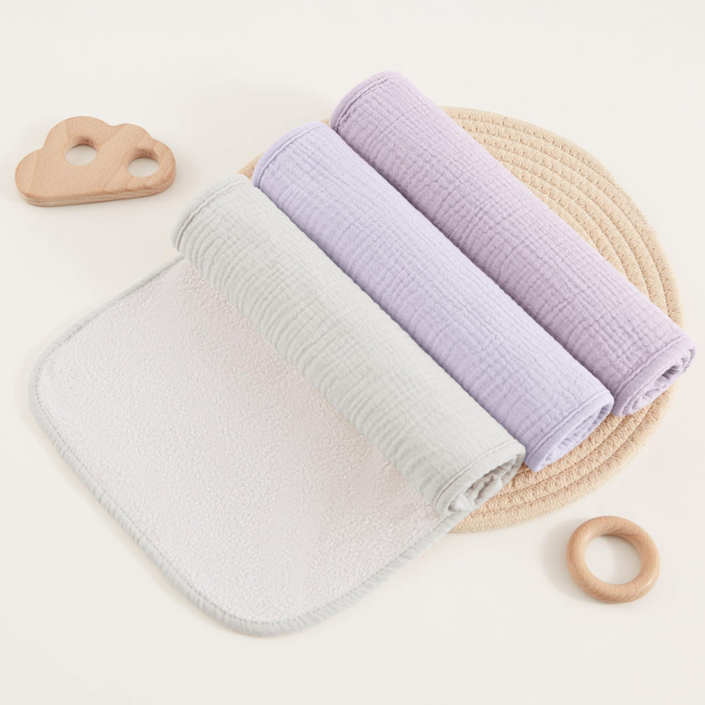 Muslin Burp Cloths, Soft Baby Burping Cloths for Unisex Boys and Girls, Newborn Essentials Large Extra Absorbent