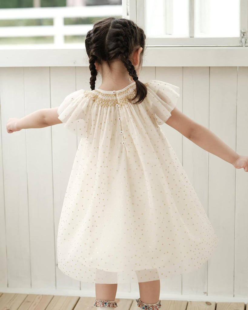 Baby Girl Smocked DressToddlers Cotton Casual Outfit Sleeveless Dresses,Sundress Princess Dress for Summer