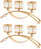 3 Arms Crystal Candle Holders, Arch Candlestick Table Candelabras Centerpieces, Dinning Room, Cabinet Ornaments, Home