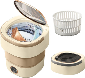 Portable Washing Machine 20L - Small Foldable Washer with Spin Basket, 3 Mode Deep Clean - Mini Laundry Machine for