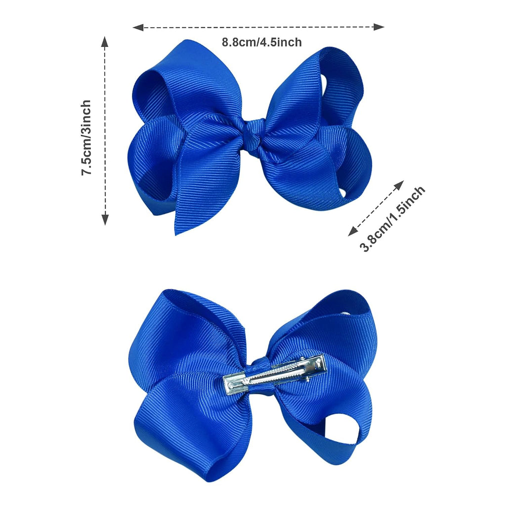 40PCS 4.5 Inch Hair Bows for Girls Toddler Hair Accessories in Pairs