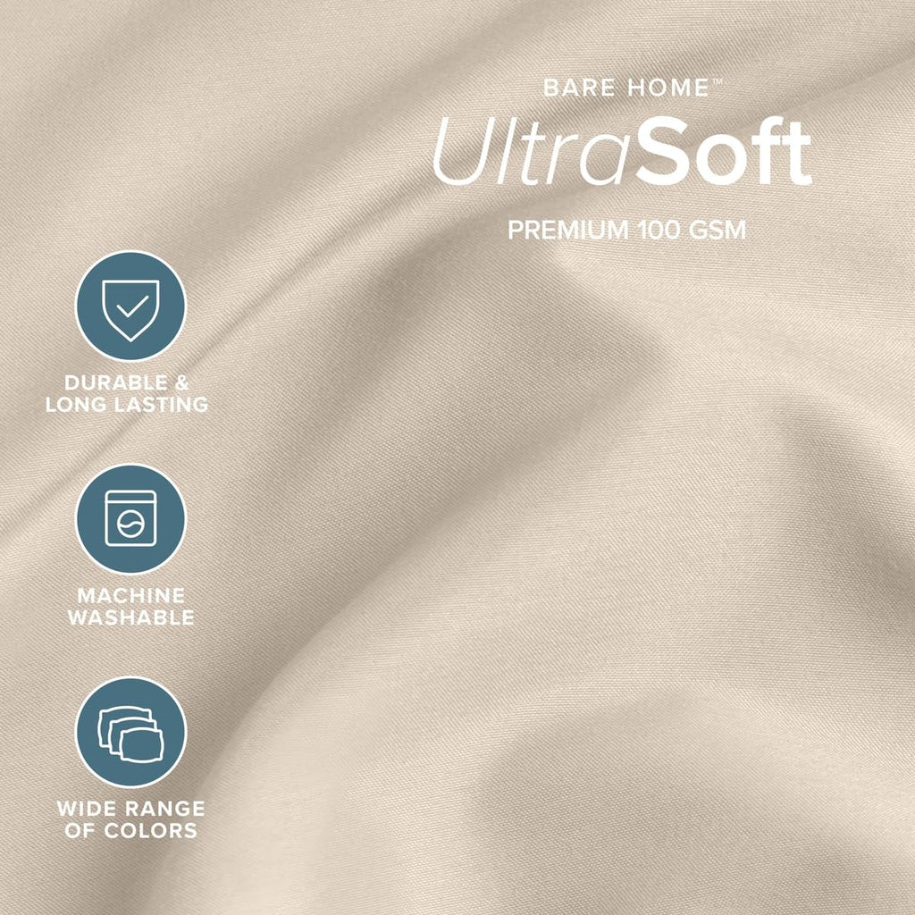 Split Cal King Sheet Set - 1800 Ultra-Soft (Split Cal King, Sand)
