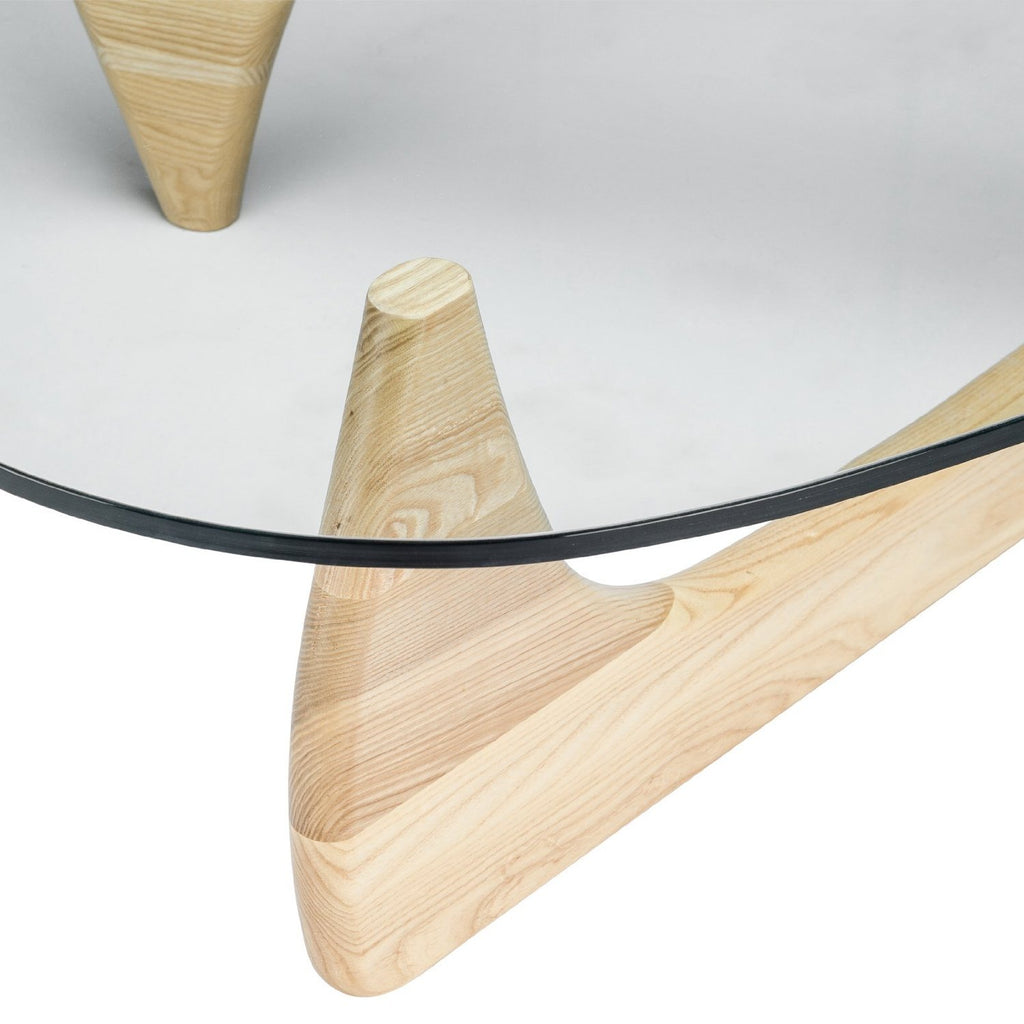 Inspired Noguchi Style Interior Coffee Table Natural Finish Base