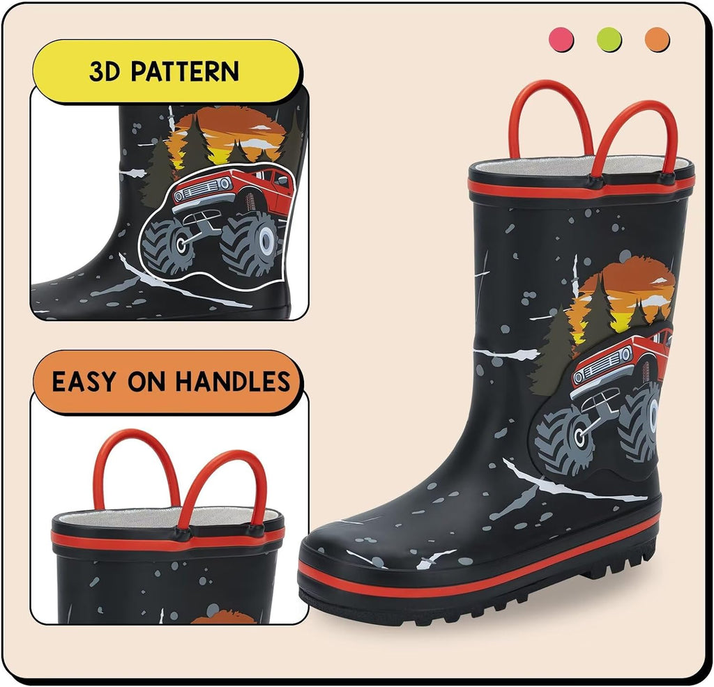 Toddler Rain Boots Kids Rubber Boots