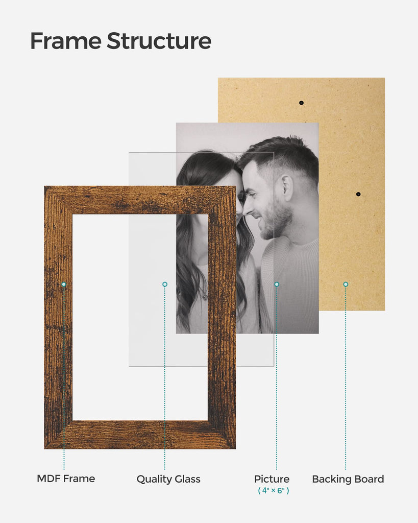 Collage Picture Frames for Wall Decor, 10-Pack 4x6, Glass Front