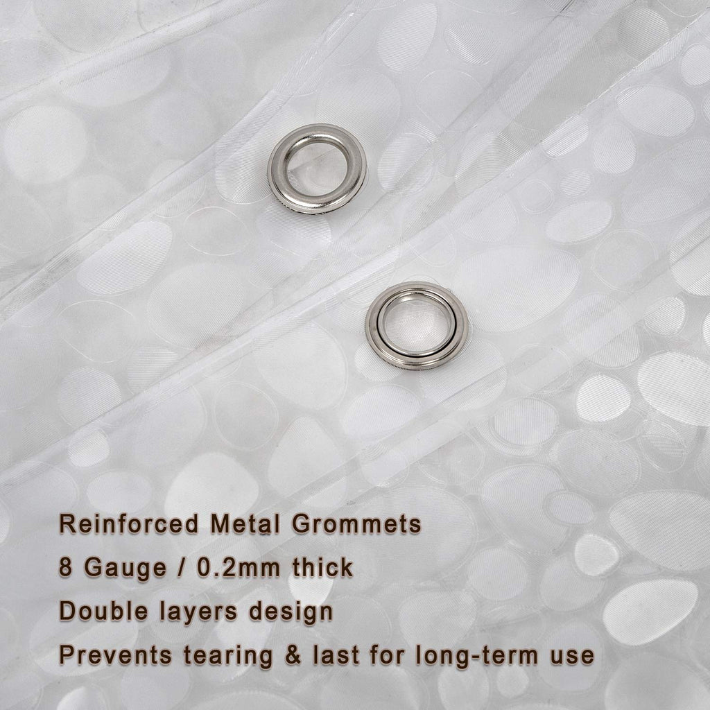 Extra Long Shower Curtain Liner, Heavyweight Liner with Magnets and Rust-Proof Metal Grommets, Waterproof Shower