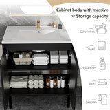 30" Freestanding Bathroom Vanity with Ceramic Sink