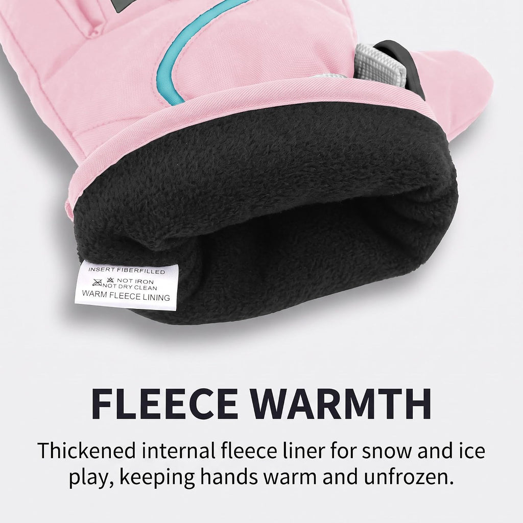 Kids Ski Gloves Boys Girls Waterproof Winter Snow Glove