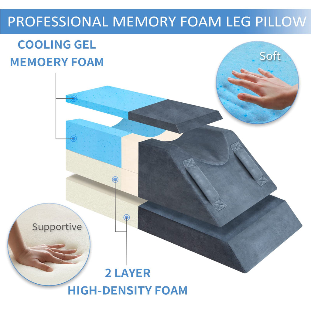 4-Height Adjustable Leg Elevation Pillows for After Surgery