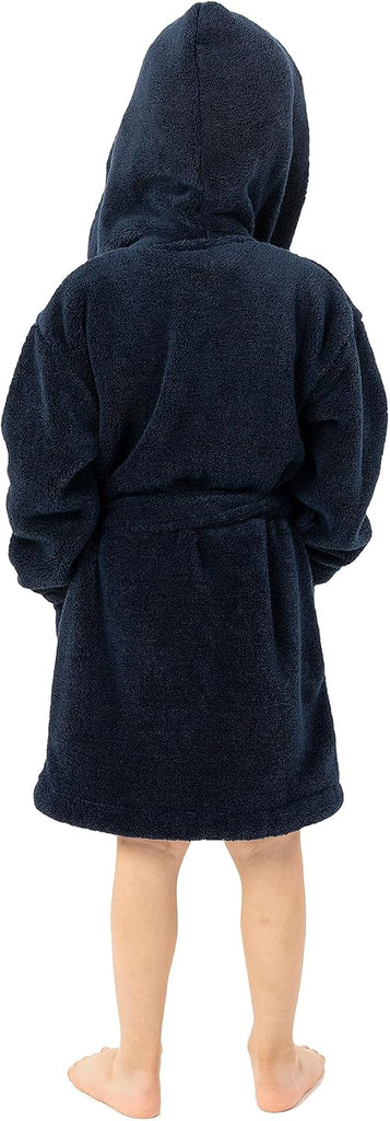 Boys Kids Microfiber Fleece Hooded Robe