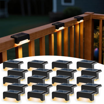 Solar Deck Lights, Solar Step Lights for Outside Waterproof Led Stair Light for Outdoor Fence, Balcony, Patio