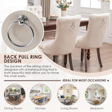 Kiztir Velvet Dining Chair Set of 2, Modern Kitchen Chairs with Nailhead Trim