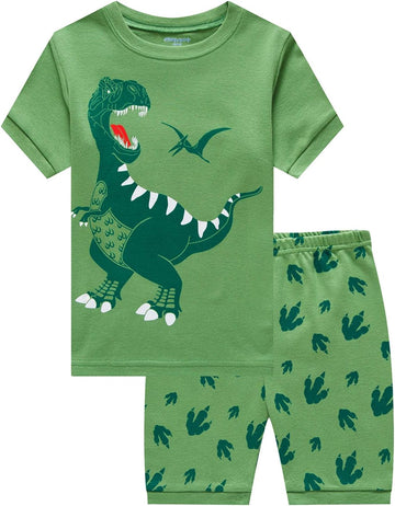 Little Boy Short Pajamas Sets for Toddler Sleepwear Summer 2 Piece kids Pjs