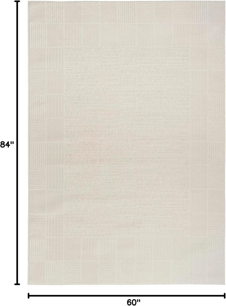 Home Nordic Ivory Area Rug - Easy Clean, Non Shedding, Bed Room, Living Room, Dining Room, Kitchen