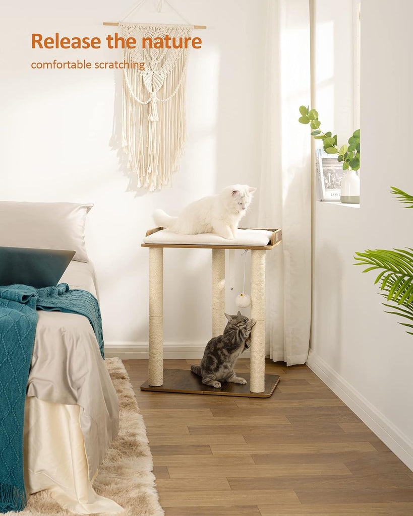 Modern Cat Tree for Large Cats, Full Sisal Cat Scratching Post