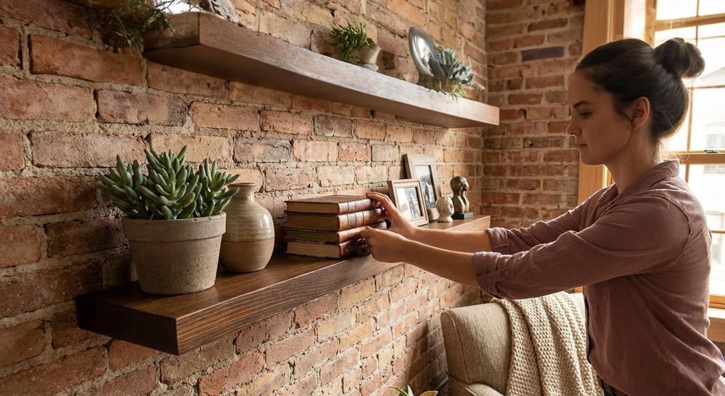 60 Inch Wooden Floating Shelves for Wall -60x8x2 in