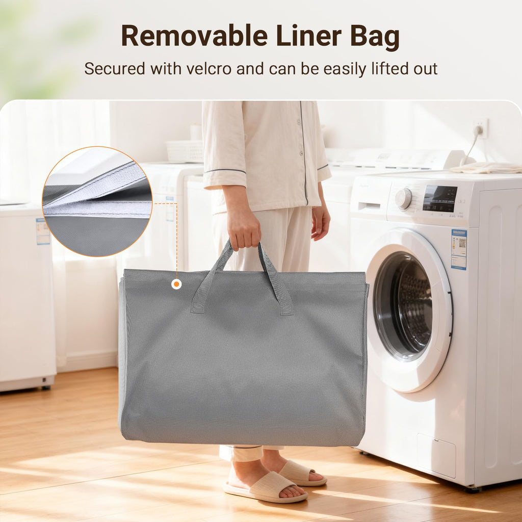 3-Tier Vertical Rolling Laundry Hamper with Wheels & Removable Bags
