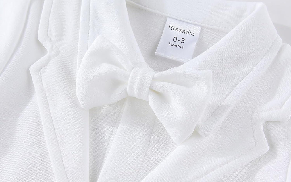 Baby Boy Baptism Outfit Christening Formal Romper