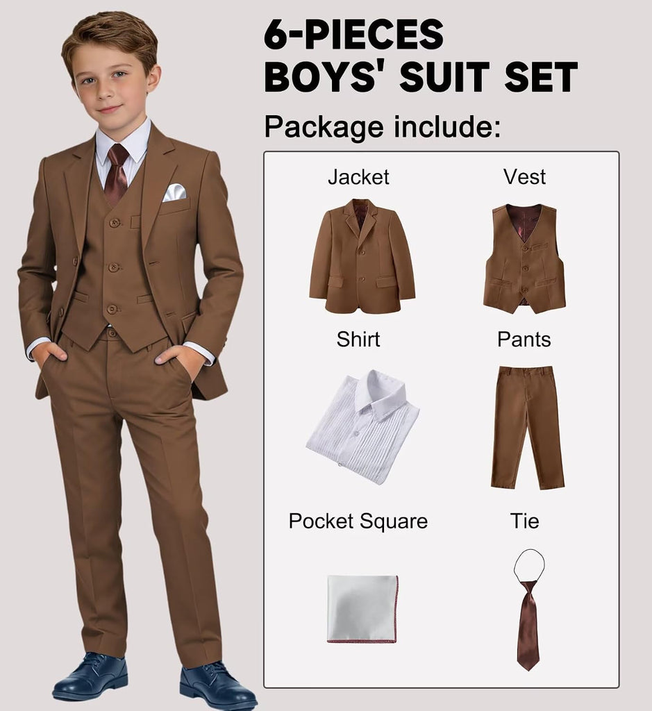 Boys Suit Kids Formal Tuxedo Suits for Boys Wedding Easter Outfits