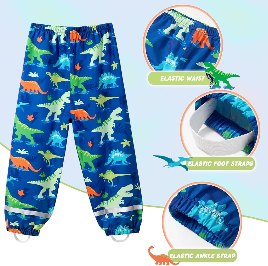 Kids Rain Pants Girls Boys Waterproof Outdoor Pants
