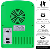 Sprite Mini Fridge 4L Portable Thermoelectric Cooler with Iconic Sprite Logo Dual Power 110V AC/12V DC for Home Office
