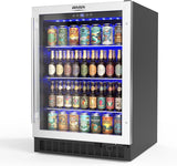 24 Inch Beverage Refrigerator, 5.8 Cu.Ft. Built-in Beverage Cooler, Under Counte