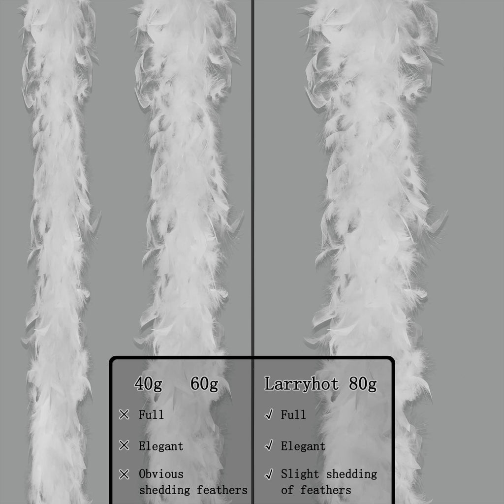 45g Fluffy Turkey Black Feather Boas Bulk for Party Decor,2Yards