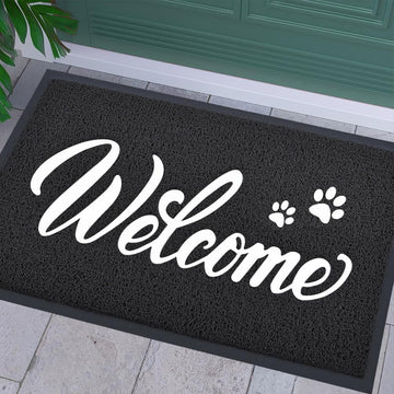 Welcome Mat Outdoor, 32x20 Waterproof All-Season Front Door Mat Outside Entrance, All-Weather Quick Drying, Low