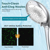 Shower Head with Handheld, High Pressure 8-Mode Filtered Shower Head with 80" Extra Long Stainless Steel Hose &