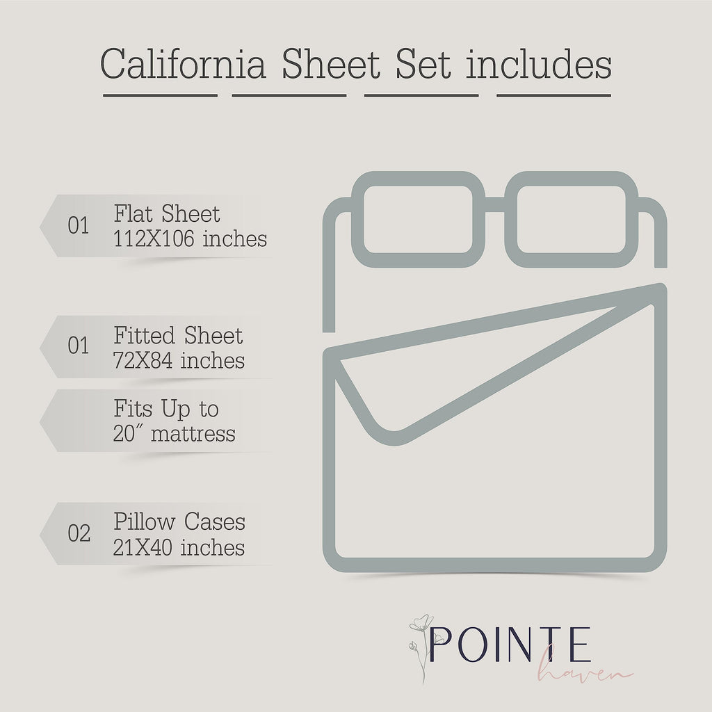 610 Thread Count Pima Cotton Sheet Set, Cal King, Cream