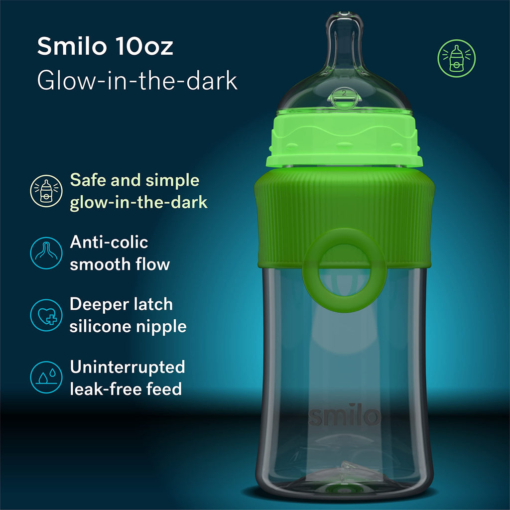 Baby Bottle Set with Stage 0 Slow Flow Anti Colic Nipple, 10 Oz / 300 ml Capacity, 3X Pack of Anti Colic Baby Bottles