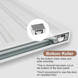 40"x86" Concealed Sliding Barn Door with Soft Close Hardware Kit, White Hidden Door for Opening 32"-