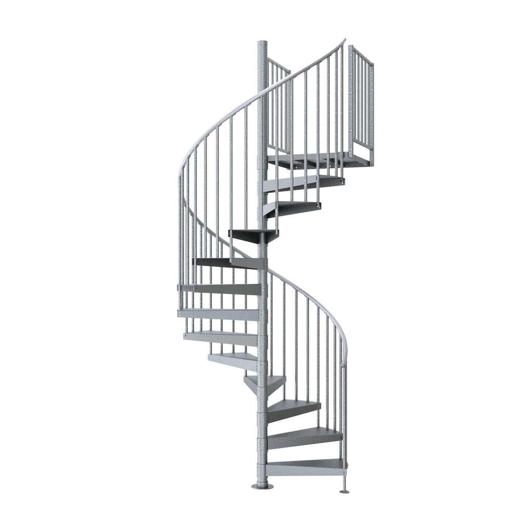Reroute Industrial Galvanized Exterior 60in Diameter, Fits Height 136in - 152in, 2 36in Tall Platform Rails Spiral